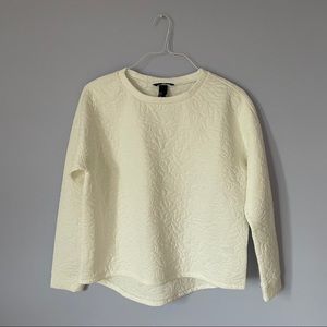 textured white sweatshirt size S